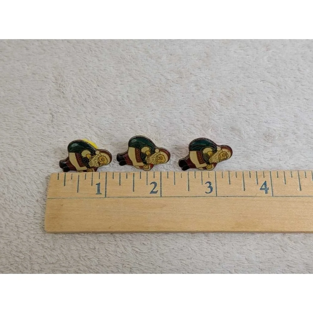 Lot of 3 Vintage Santa Claus Enamel Lapel Pins Christmas Holiday‎ Accessories
